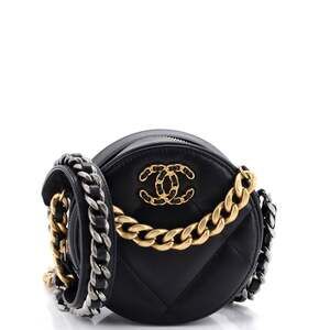 Chanel 19 Round Clutch With Chain #237801C24B